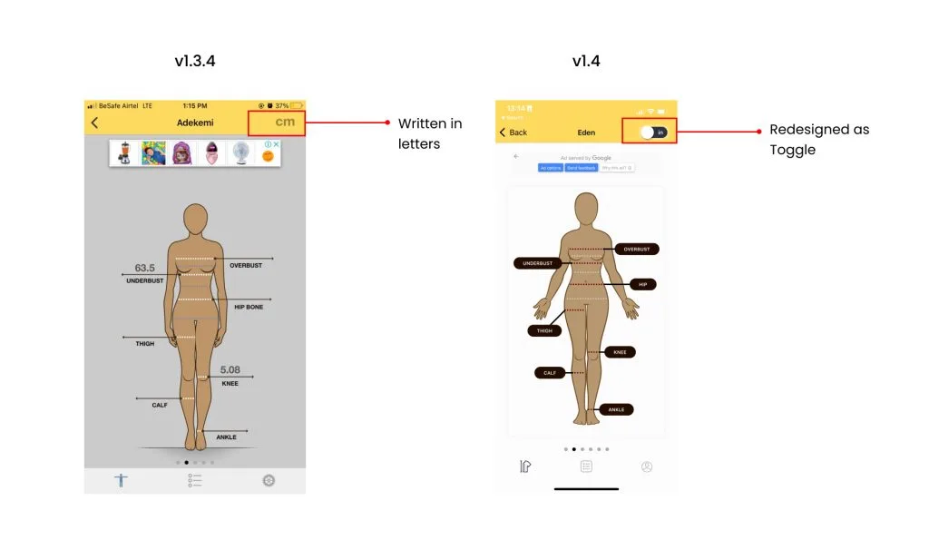 CM and IN toggle switch.