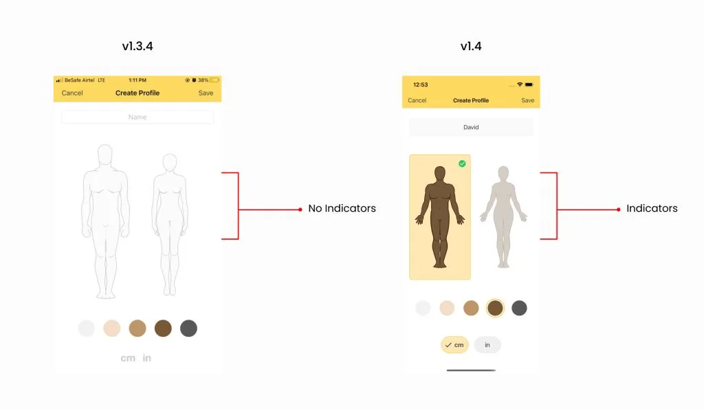 Create profile page design.