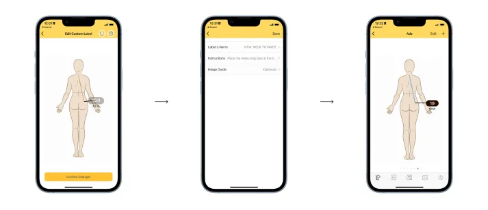 Repositioning a label line on the avatar.
